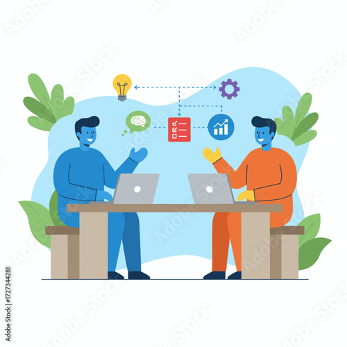 A student collaborates with classmates on a group project
