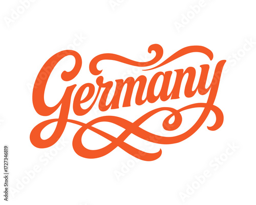 Germany retro typography vector