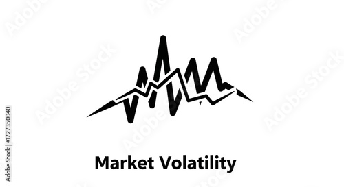 Market Volatility: a visual representation of the market fluctuations with the rise and fall depicted through graph.