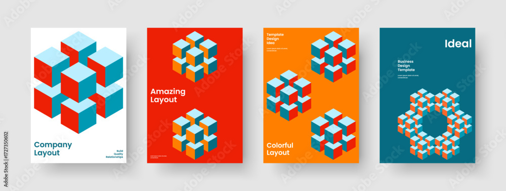 Fototapeta premium Abstract Brochure Design. Creative Book Cover Template. Geometric Flyer Layout. Report. Business Presentation. Poster. Background. Banner. Notebook. Portfolio. Pamphlet. Handbill. Journal. Leaflet