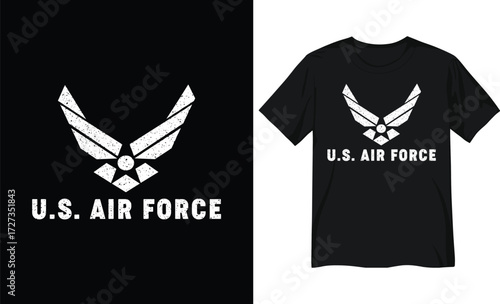 Stylized U.S. Air Force Insignia Emblem – Military Wing Logo