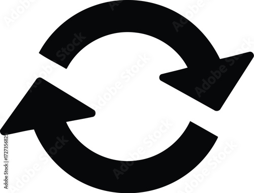 Recycle symbol icon circular arrows refresh repeat loop concept vector