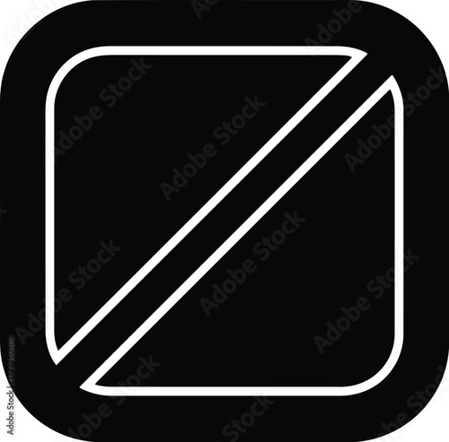 Forbidden symbol icon clear modern design for prohibition or restriction vector