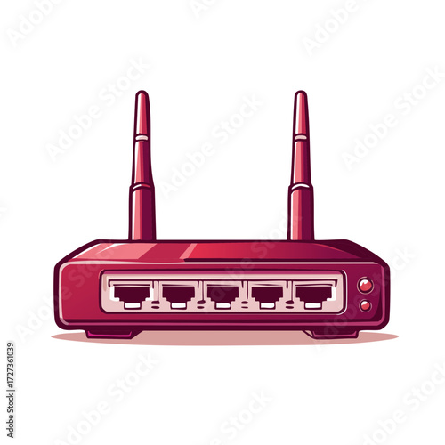 Wireless internet router with antenna network device home office equipment