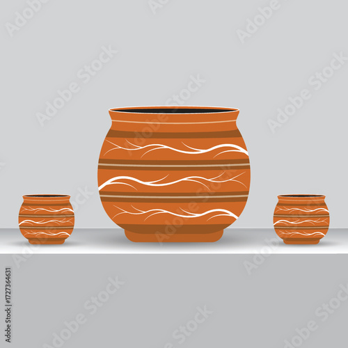 vector pot illustration 