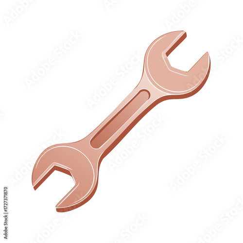 A metallic bronze wrench tool with a clean simple design shown diagonally on a white background