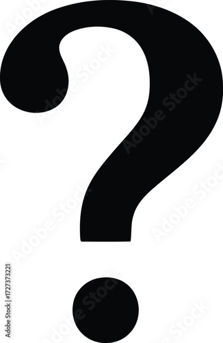 Abstract question mark symbol uncertainty concept vector
