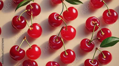 red cherries background wallpaper Cherry Charm Aesthetic Texture