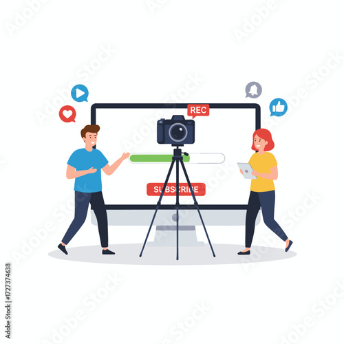 A YouTuber partners with other creators to create a video