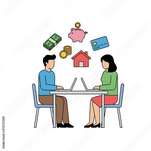 Investment banker delivering investment advice and services to clients