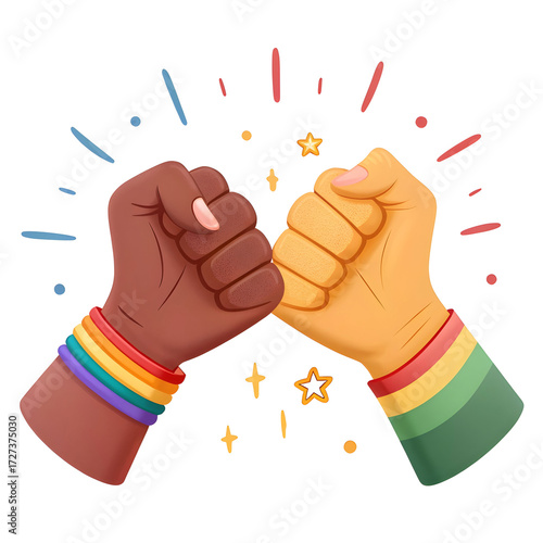 Fist bump hand emoji style illustration showing friendly greeting or celebration, isolated on white background for digital