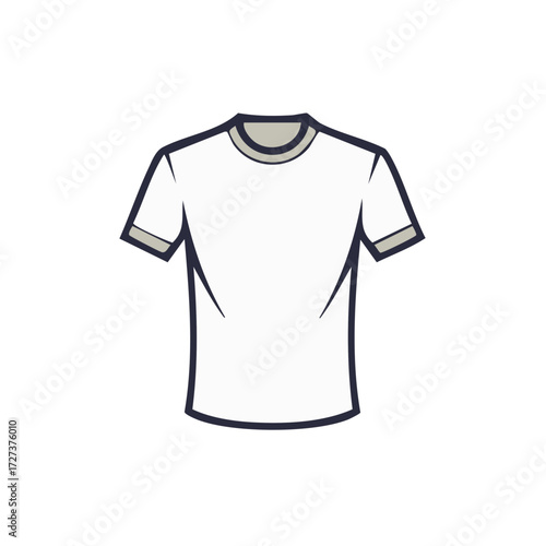 Clean white t-shirt blank clothing apparel graphic design illustration icon vector image