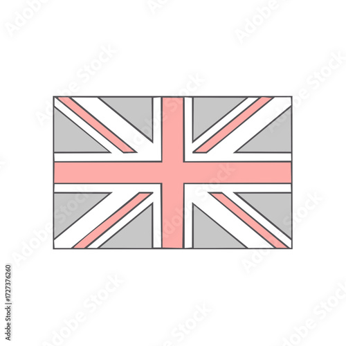 Simple Union Jack Flag Graphic Illustration