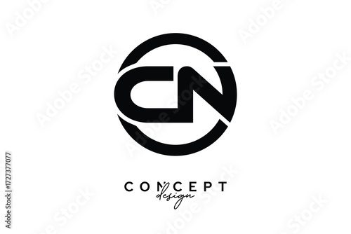 CN Creative Circle Monogram Logo Design – Modern Branding Concept