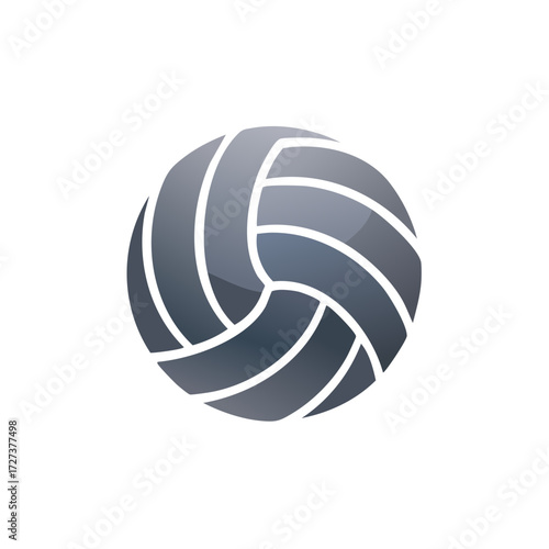 Abstract Illustration of a Volleyball Graphic with Shades of Gray