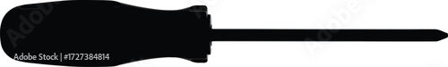 Classic screwdriver tool simple silhouette for diy and repair projects vector