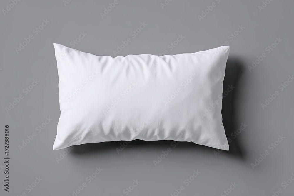 Obraz premium Blank white pillow on gray background