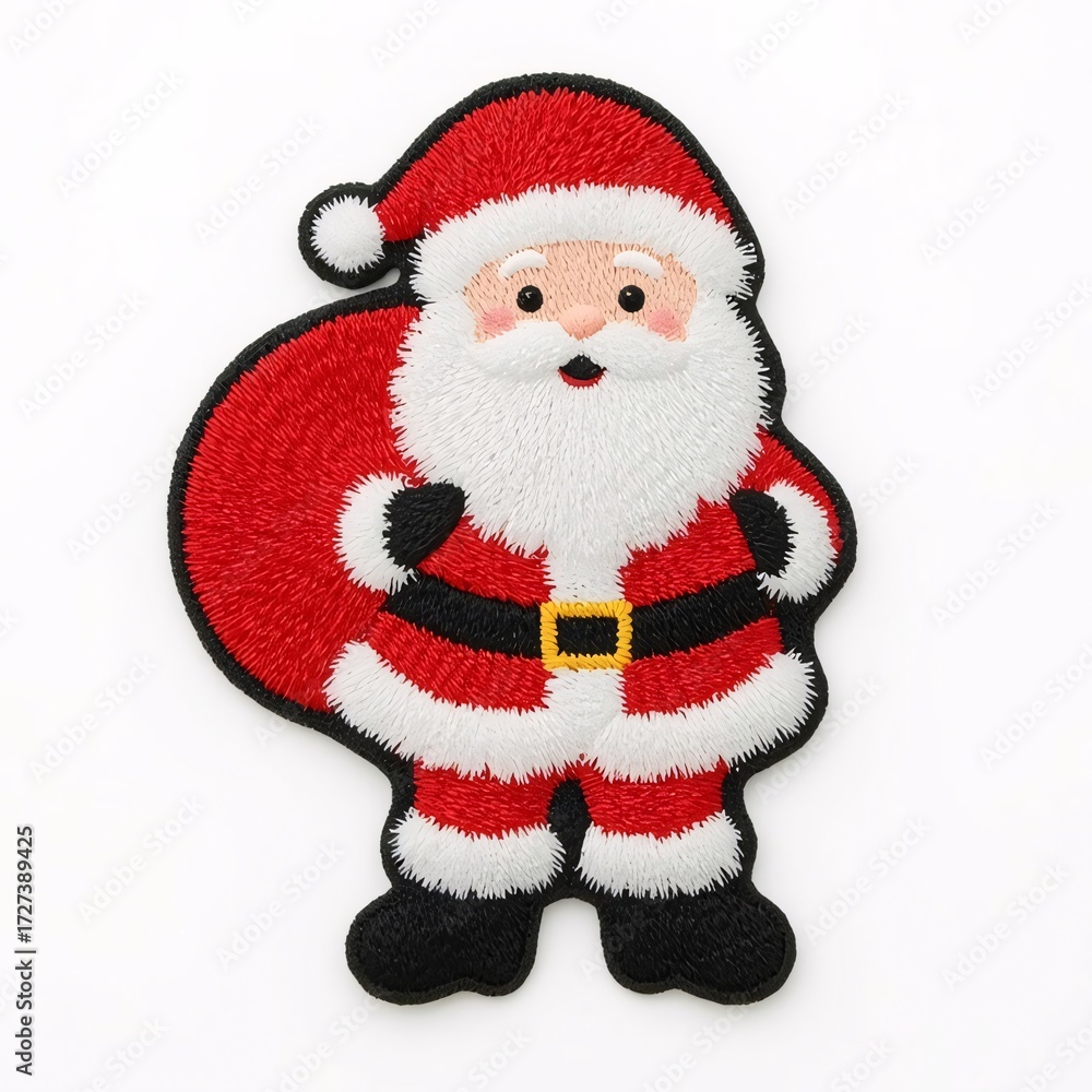 Fototapeta premium PatchSantaClausChristmas, PatchEmbroidery, PatchSewing, PatchApplique, PatchTextile, PatchFabric, PatchYarn, PatchThread, PatchStitching, PatchWeaving, PatchHandmade, PatchCraft, PatchNeedlework, Patc