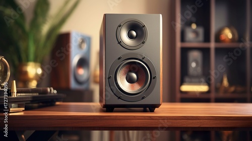 Wallpaper Mural A photo of a speaker with bass enhancement Torontodigital.ca