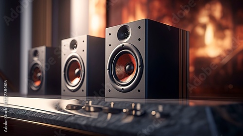 Wallpaper Mural A photo of a speaker with surround sound Torontodigital.ca