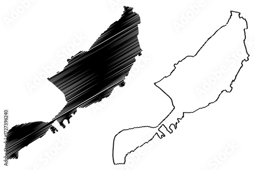 Luxor Governorate (Governorates of Egypt, Arab Republic of Egypt) map vector illustration, scribble sketch Luxor map