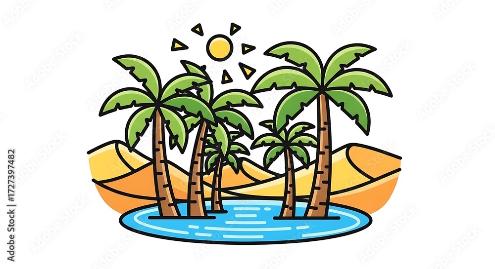 Obraz premium Oasis in the desert.