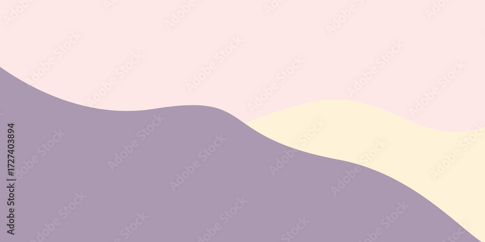 Fototapeta premium vector illustration of Minimal abstract pastel wave background with soft gradient colors for modern design 