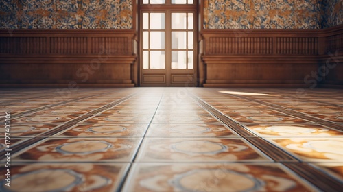 Wallpaper Mural A photo of a tiled floor in an empty room Torontodigital.ca