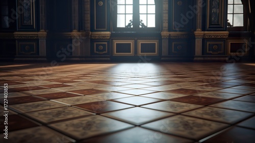 Wallpaper Mural A photo of a tiled floor in an empty room Torontodigital.ca