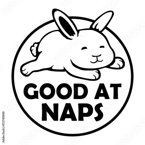 Good at Naps Bunny Rabbit Pet Tired Animal Sleeping