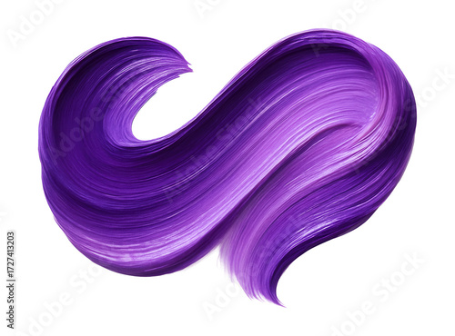 Abstract purple paint stroke.