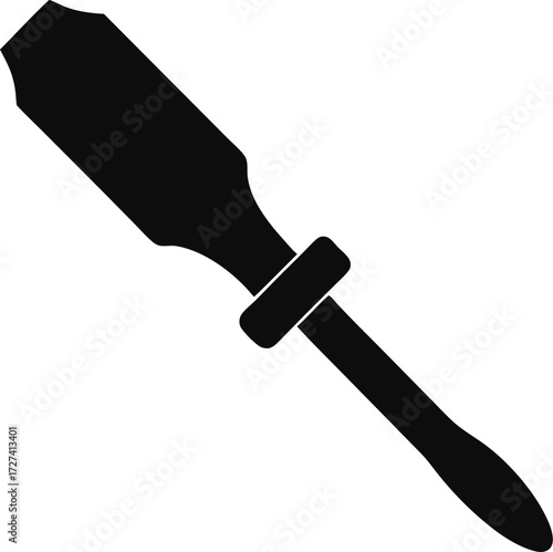 Chisel silhouette  icon vector on white background 