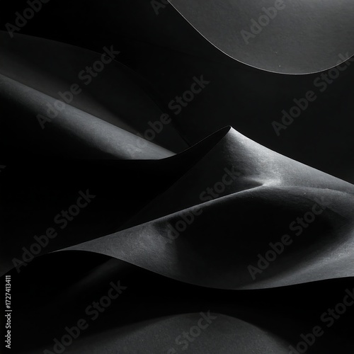 Abstract folds of dark material