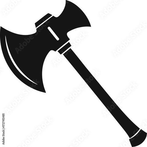 Axe silhouette icon vector on white background 