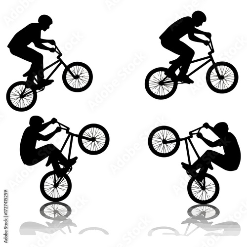 BMX Silhouette Stunts - Dynamic Action and Sport.