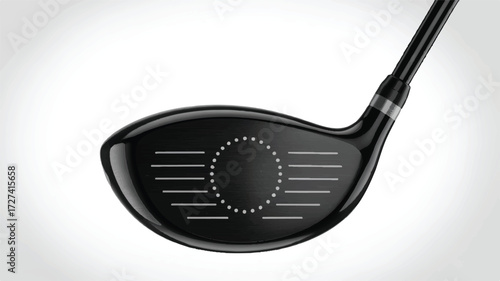 A professional product photograph of a black golf driver club head against a pure white background (3)_traced