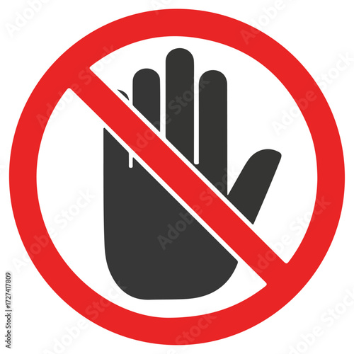 Stop Hand Sign - A Universal Symbol of Prohibition and Warning.