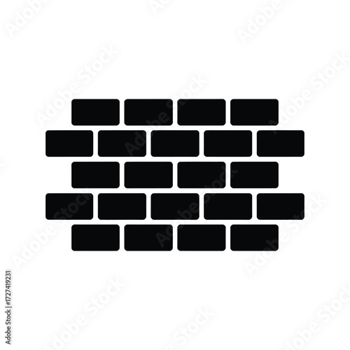Stylized black brick wall pattern