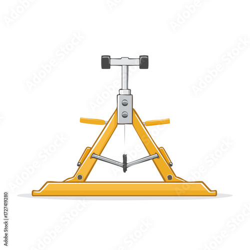 Yellow Car Support Jack Stand with Adjustable Height
