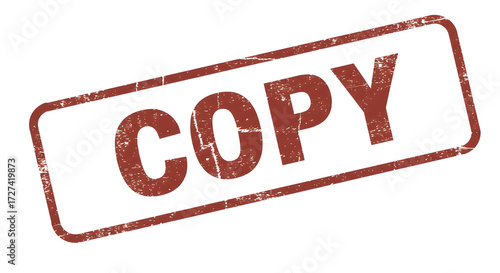 Red grunge rubber stamp with the word COPY isolated PNG with Transparent Background