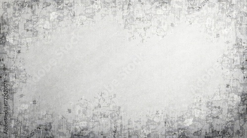 Abstract Grey Texture with Subtle Border Design Featuring a Distressed, Weathered, and Aged Appearance Ideal for Backgrounds and Layouts
