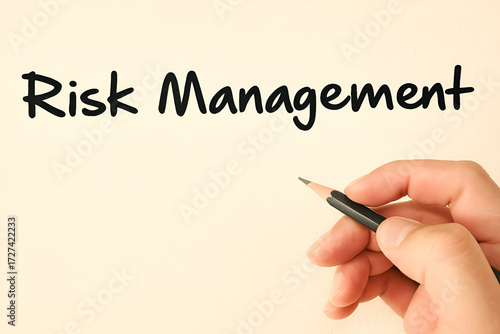 Risk Management Concept Text Written on Wall for Business Strategy and Safety Planning