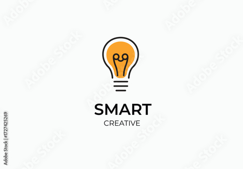 Smart Idea Bulb Logo Design