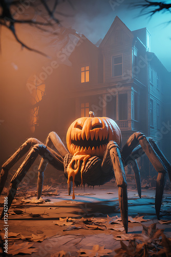 Halloween Giant Spider Decorations Libay, Midnight Forest Walk Under Full Moonlight, Vintage Halloween, Halloween Spider, Halloween Spider 3d, Libay Halloween Giant Spider. 