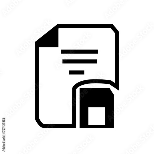 save file data icon vector 