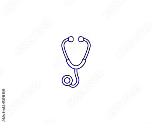 Vector illustration of cartoon stethoscope	