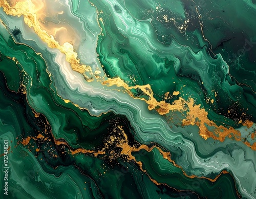 Abstract marbled surface design