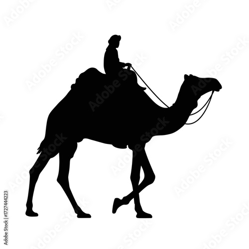 camel, rider, silhouette, vector, clipart, desert, animal, travel, safari, journey, nomad, outline, caravan, transport, wilderness, hump, reins, illustration, graphic, drawing, ride, tourism, explorat