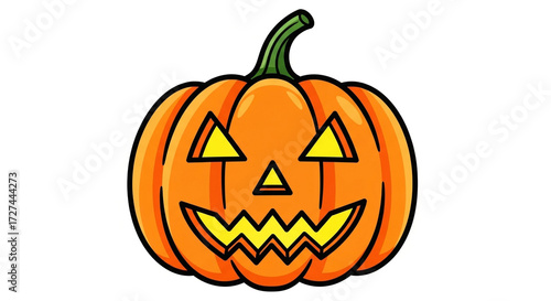 Halloween pumpkin jack o lantern drawing vector illustration spooky season autumn fall trick or treat october