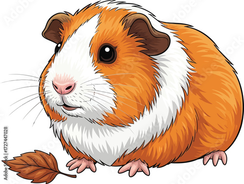 guinea pig on white background
